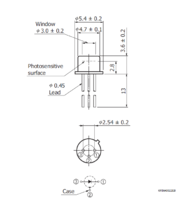 Figure 10. S5972 Si PIN photodiode and schematic of internal circuit