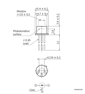 The S5972 is high-speed Si PIN photodiodes designed for visible to near infrared light detec-tion. These photodiodes provide wideband characteristics at a low bias, making them suitable for optical communicationsand other high-speed photometry.