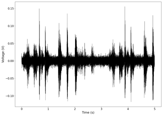 Original signal after band-pass filtering showing significantly less asymmetry.
