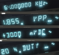 settings used for squarewave form of LED